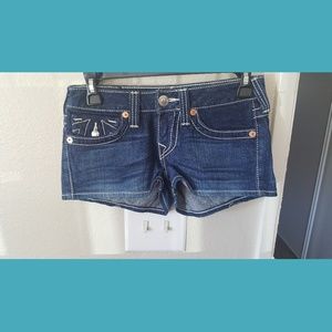 True religion denim shorts